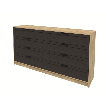 Kомод Тренд КТ-К197 (Дуб золотой ЛДСП/ Дуб английский ЛМДФ) Ш1965 В1020 Г451